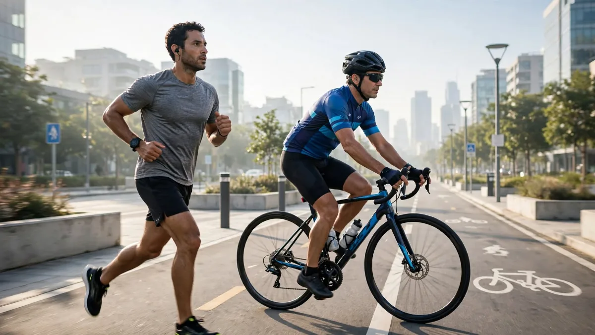 Corrida ou andar de bicicleta: Qual a melhor opção para sua saúde?