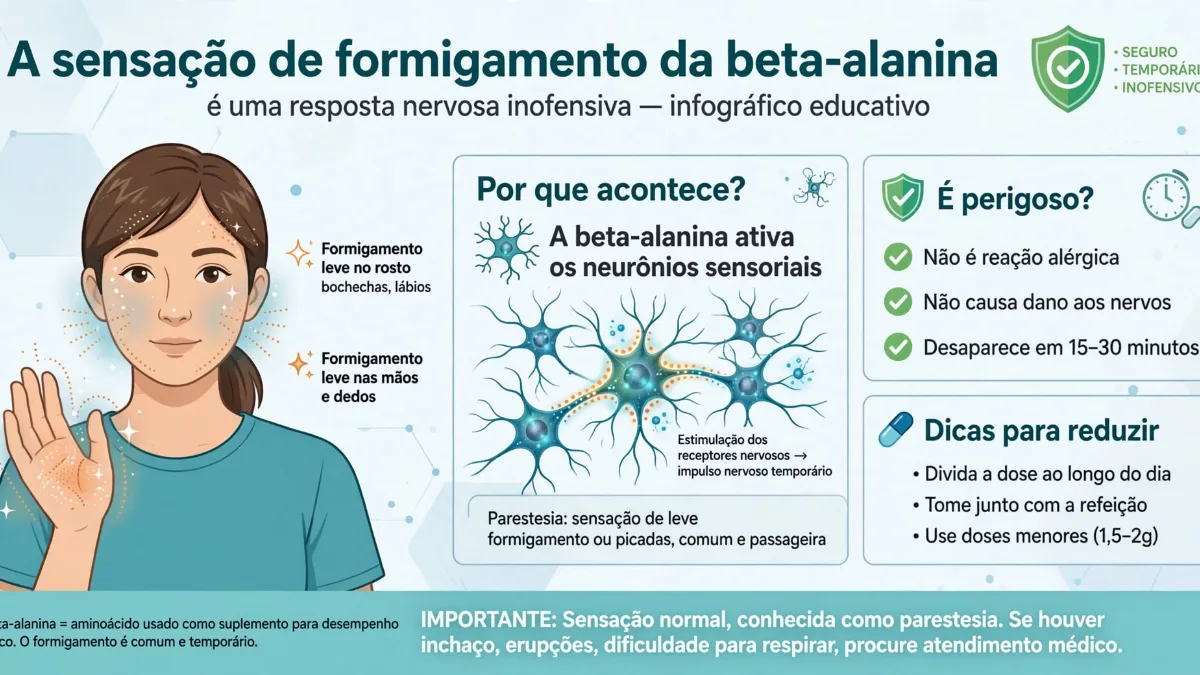 Por que a Beta-Alanina causa formigamento? (Parestesia)