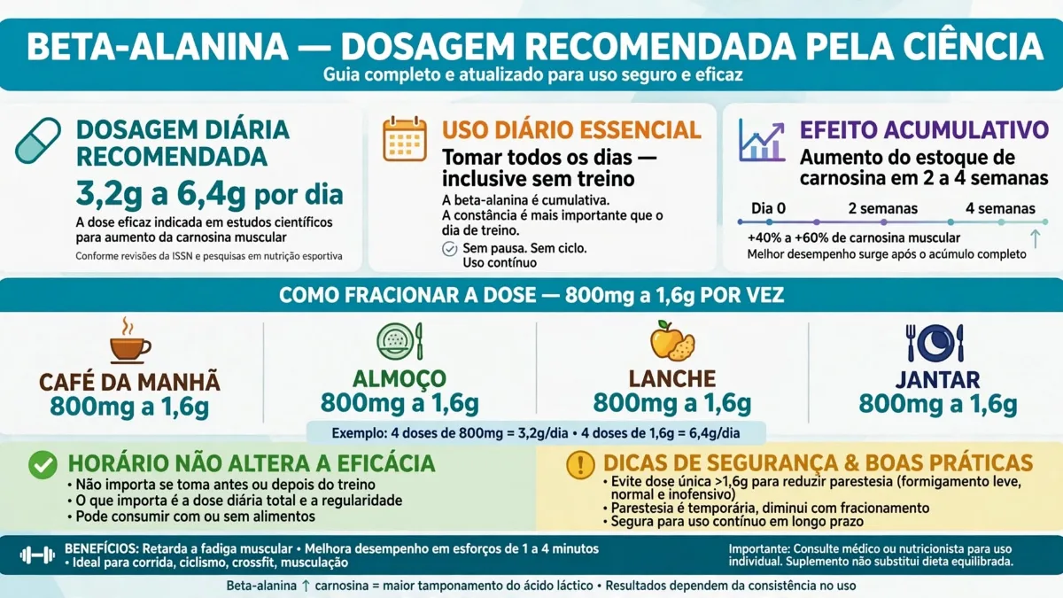 Como tomar Beta-Alanina: Dosagem e o segredo do fracionamento