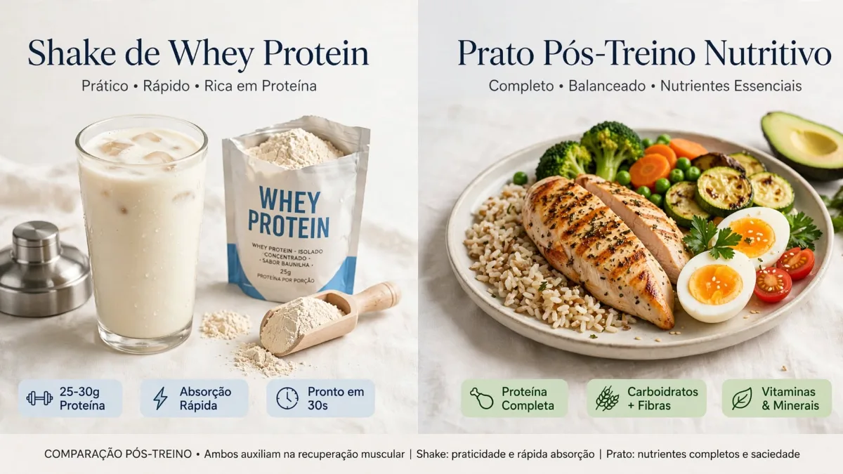 Whey protein ou comida pos treino: O que é melhor para seus resultados?
